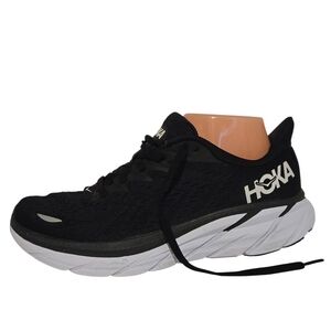 HOKA Clifton 8 Women's Black and White Running Sneakers Shoes 8B